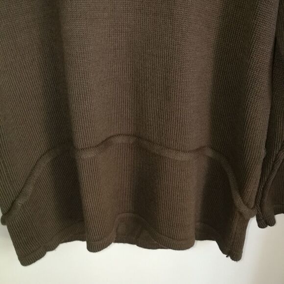 𝅺KOKOMARINA Winter Chocolate Brown Merino Wool Lagenlook Oversized Knit Small - Picture 4 of 14